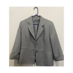 Kasper Gray Professional Blazer Lightweight Office Womens Sz 12